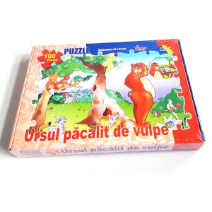 Ursul pacalit de vulpe - puzzle 100 piese